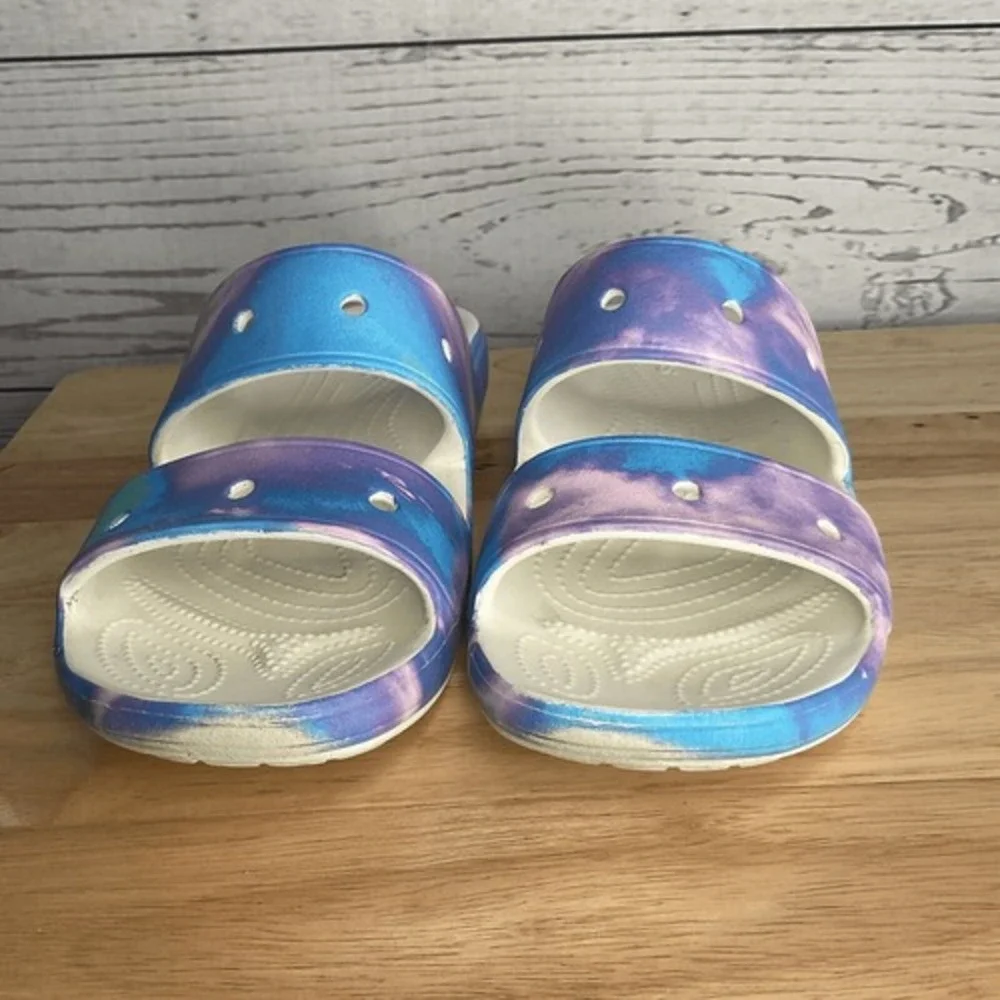 Classic Crocs Open Toe Sandals Unisex‎ Solarized Men's 9 White / Purple Women-11